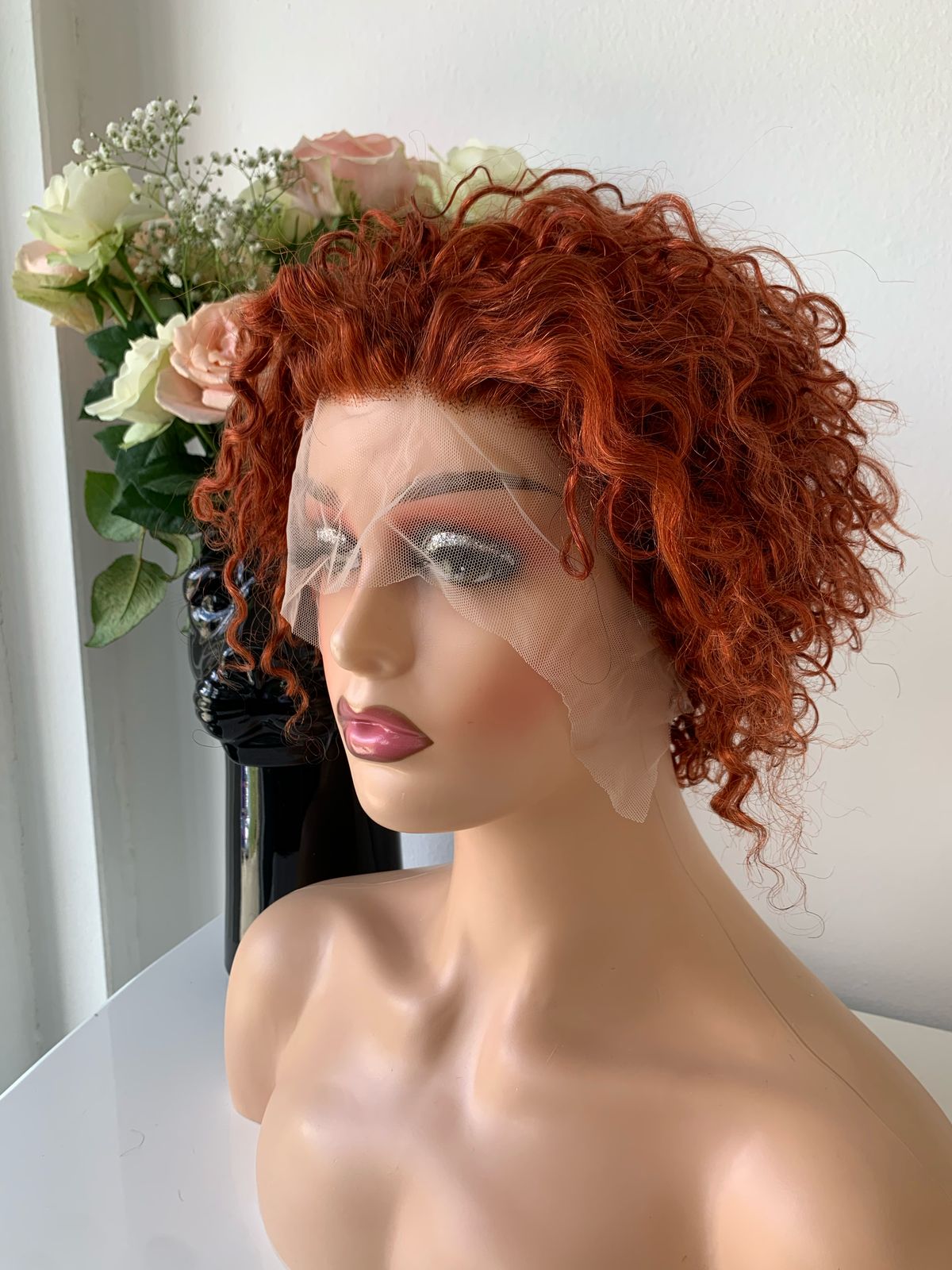 8" Ginger Pixie Curls