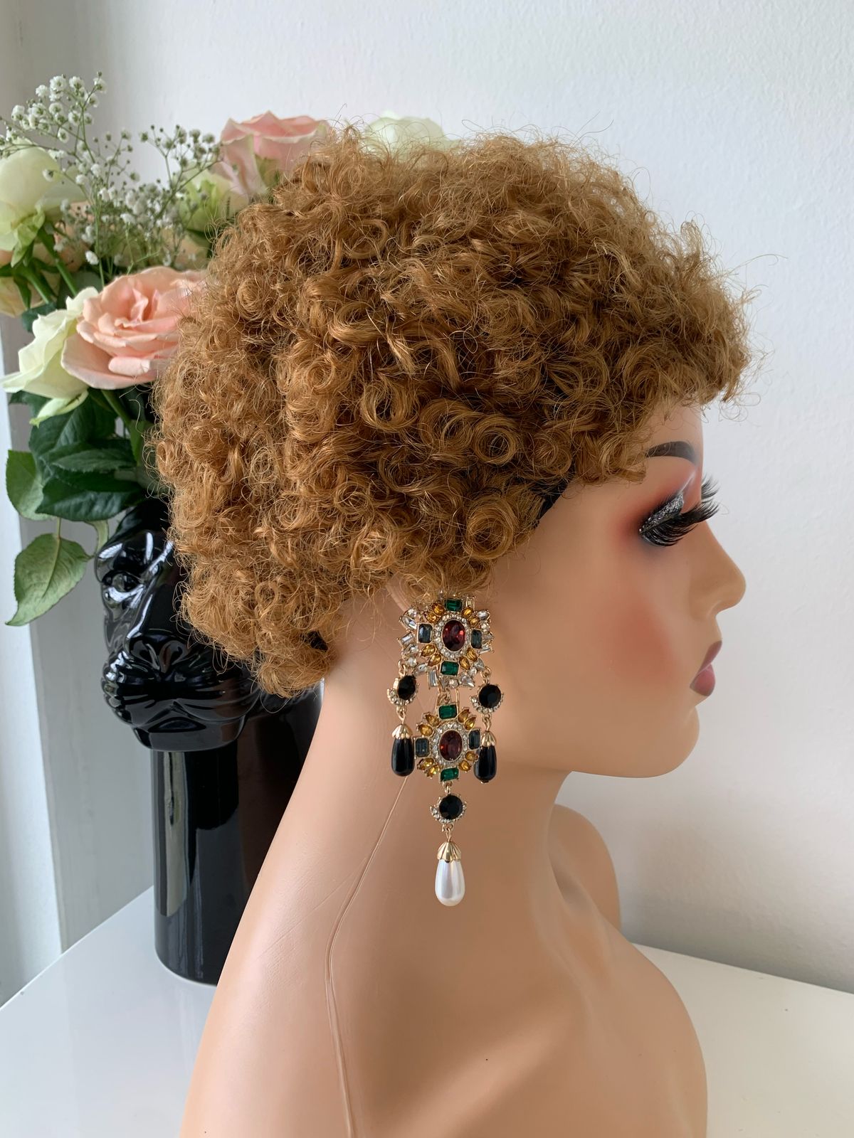 8 Inch Blonde Pixie Curls