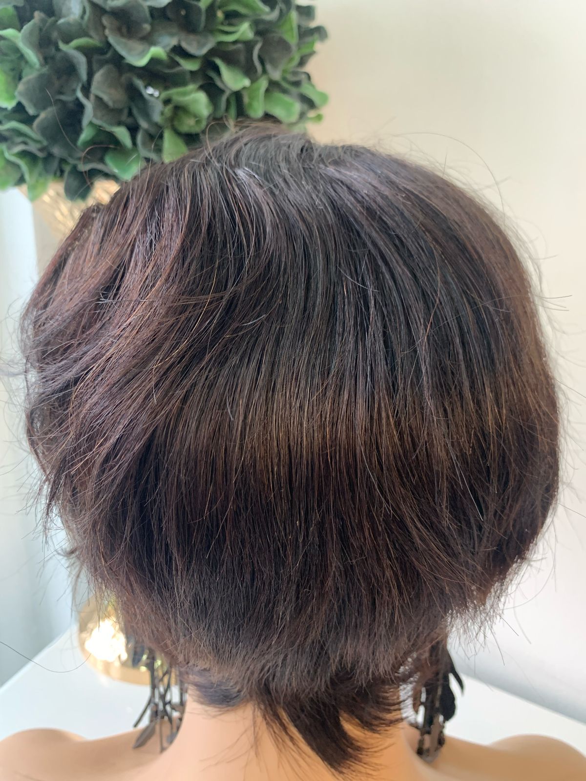8 Inch Black Straight T-part Pixie