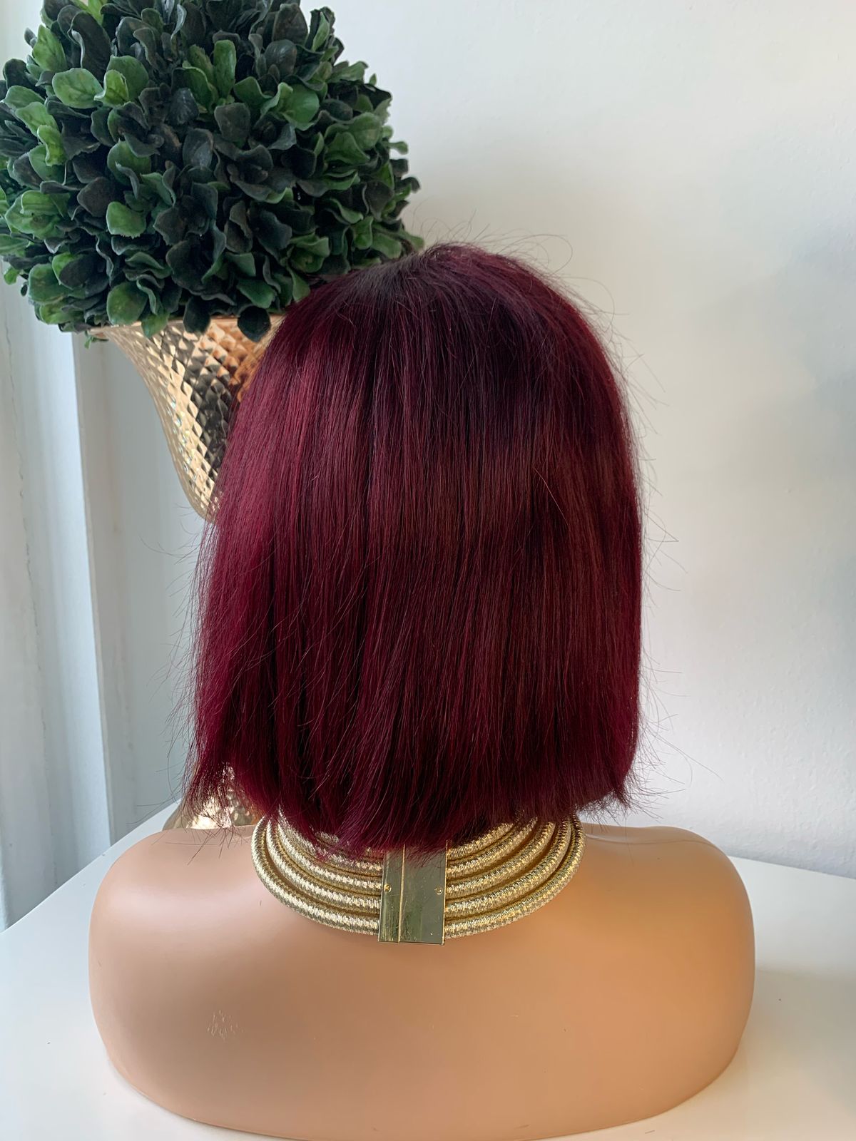 10" Red Straight Wig 99J