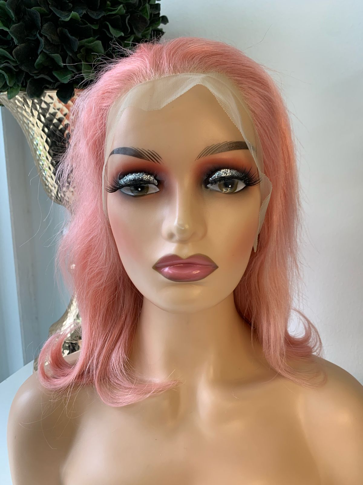 10" Pink Full Frontal Wig