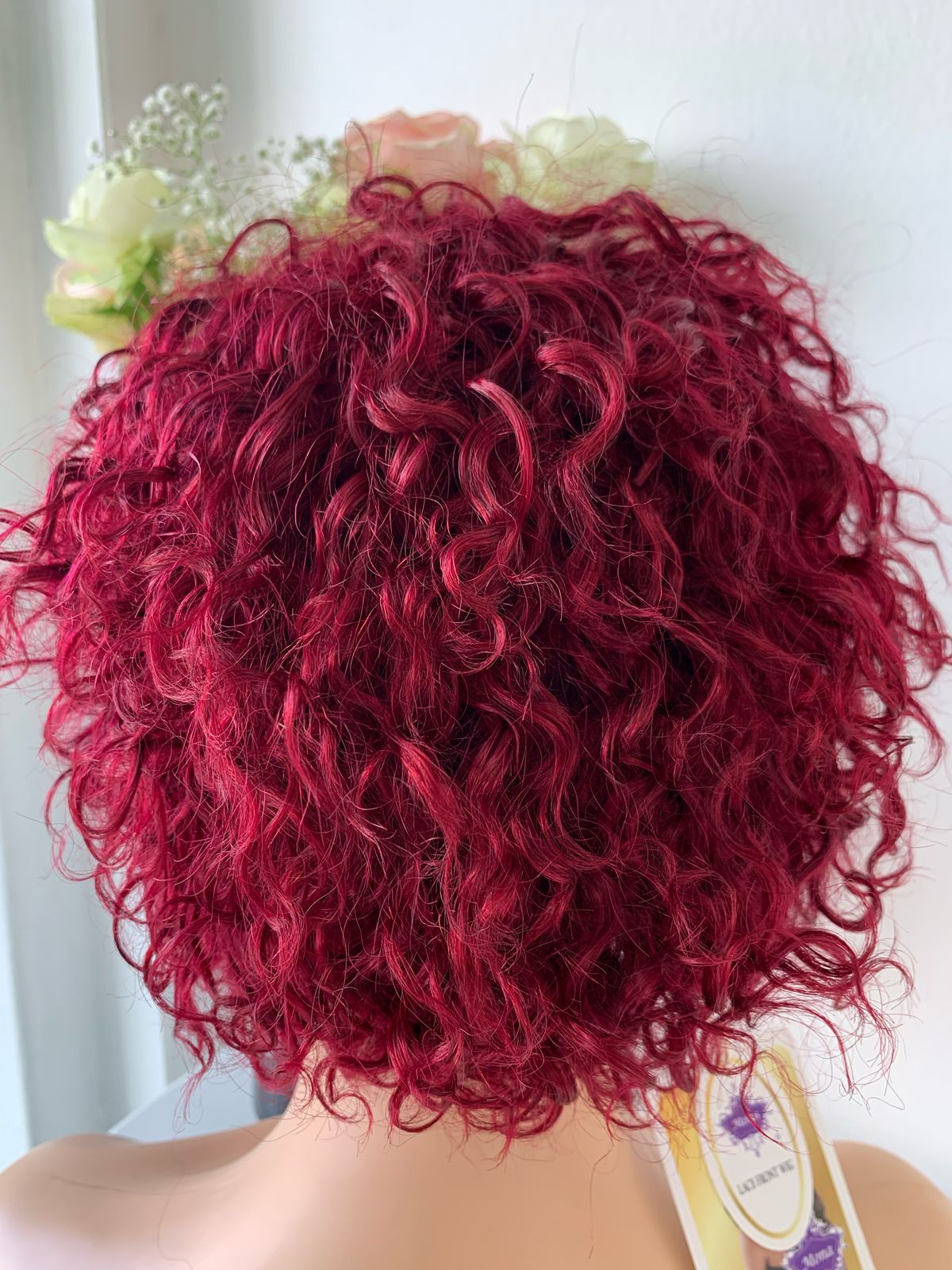 8 Inch Maroon Pixie Curls