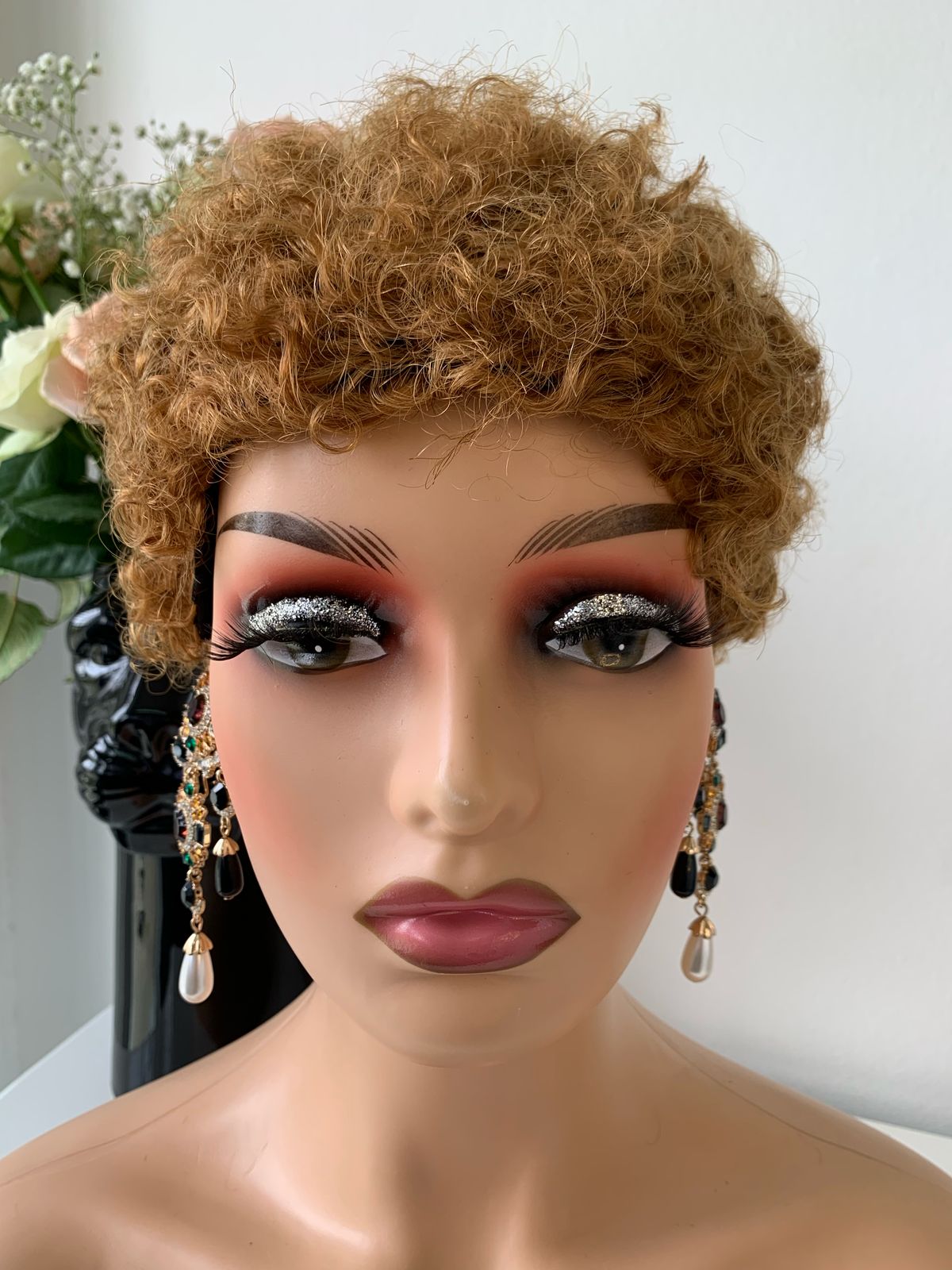 8 Inch Blonde Pixie Curls