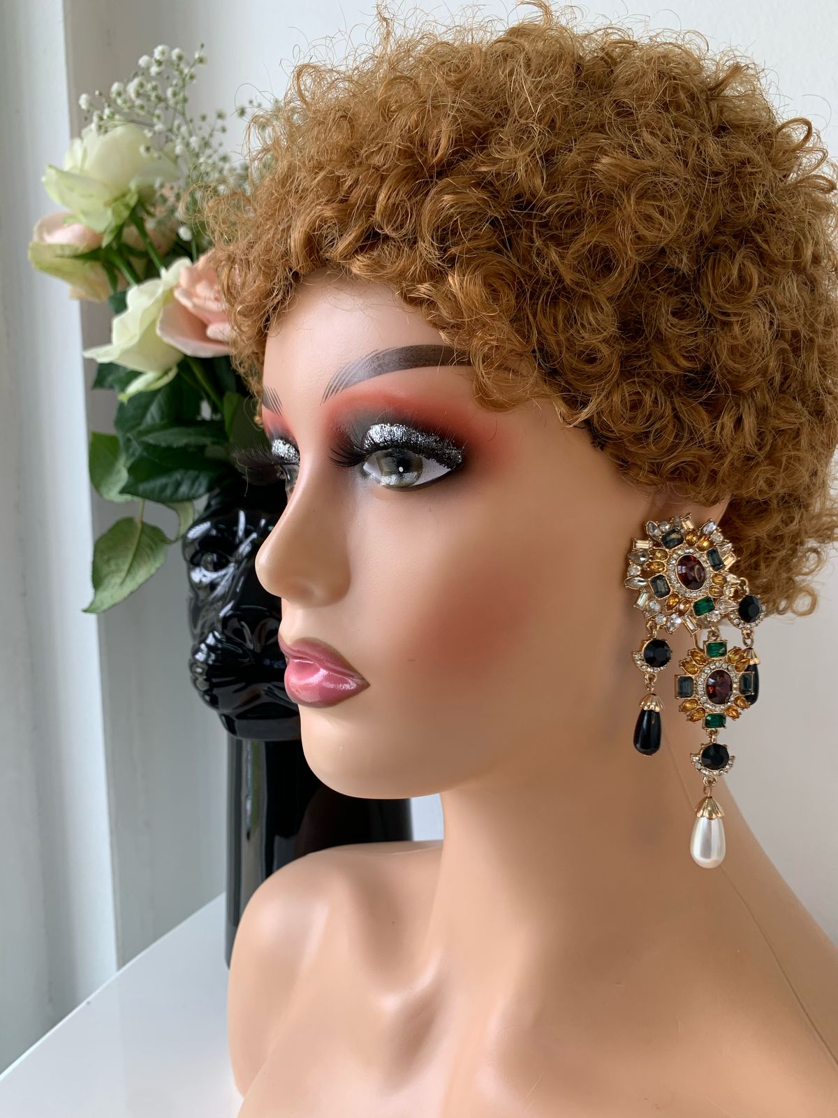 8 Inch Blonde Pixie Curls