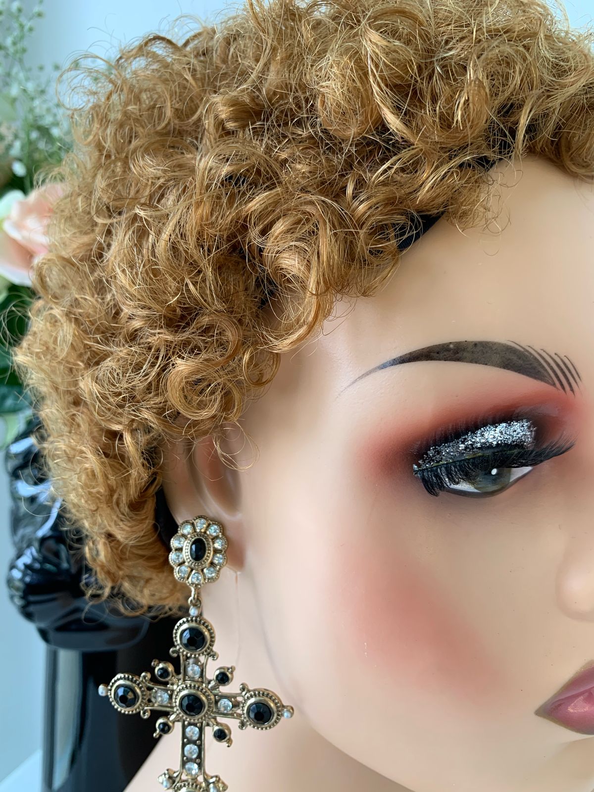 8 Inch Blonde Pixie Curls