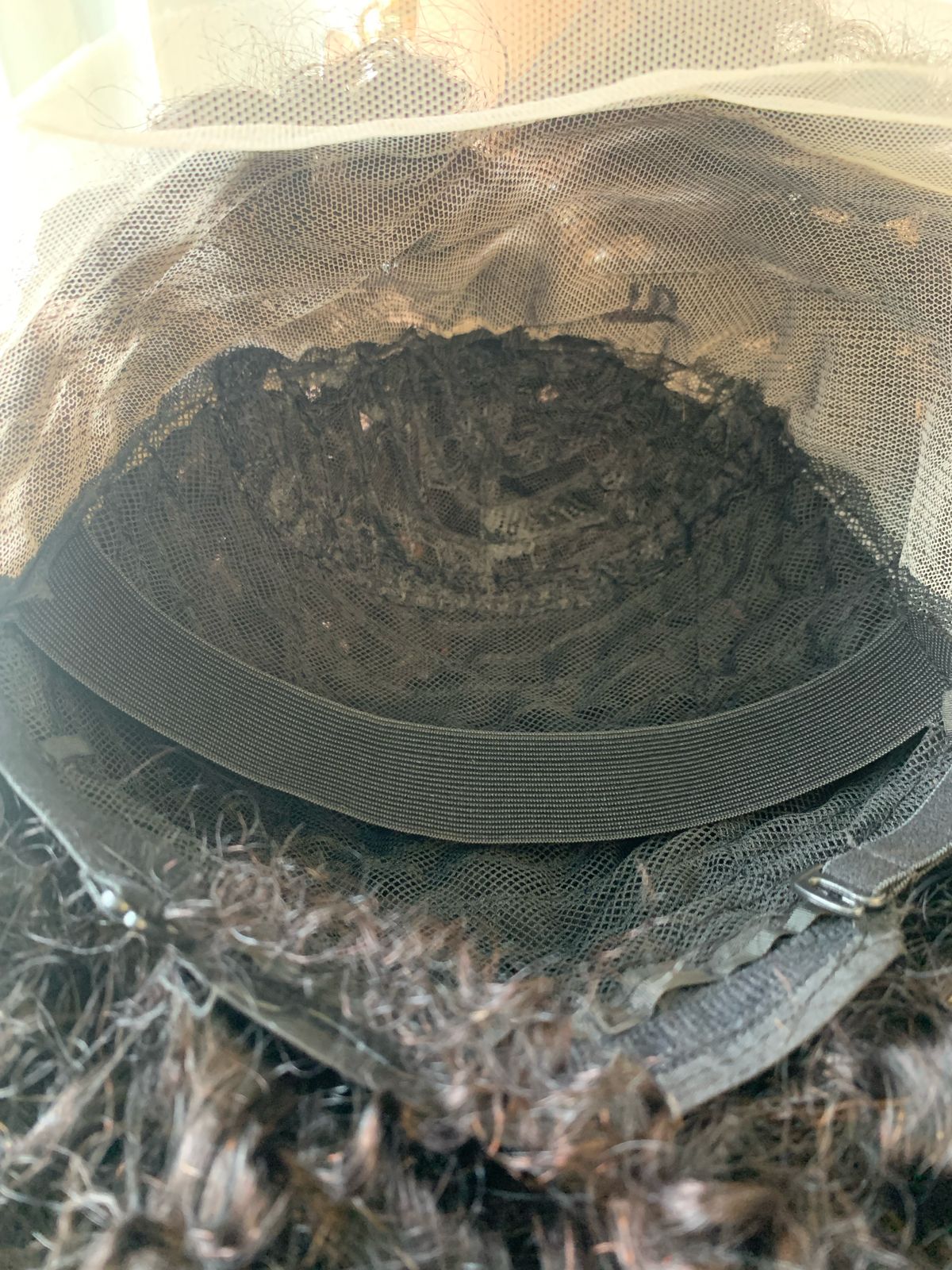 16" Black Jerry Curl Wig