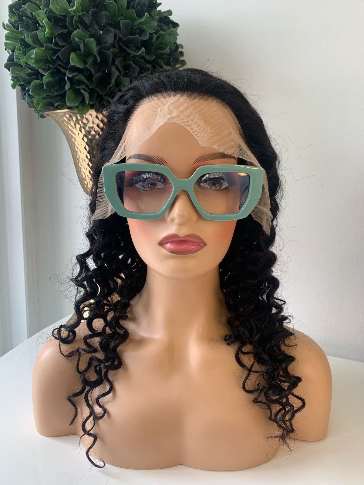 10" Black Deep Curl wig