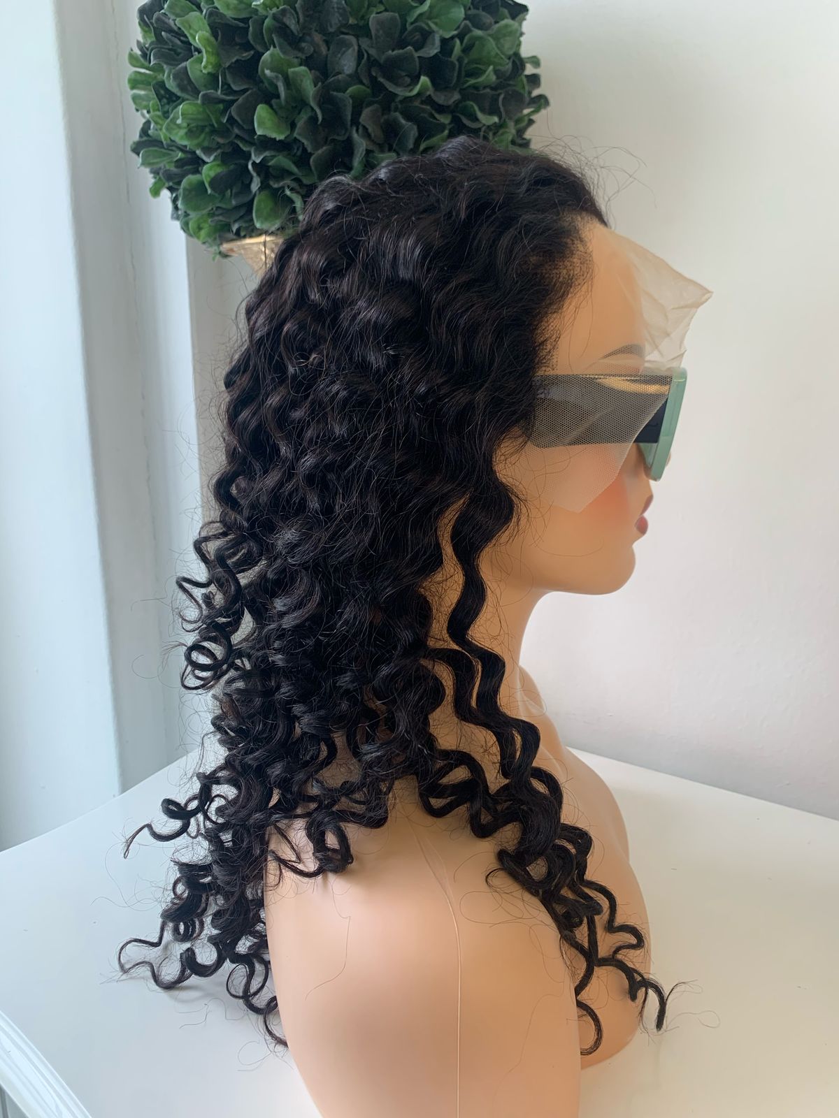 10" Black Deep Curl wig