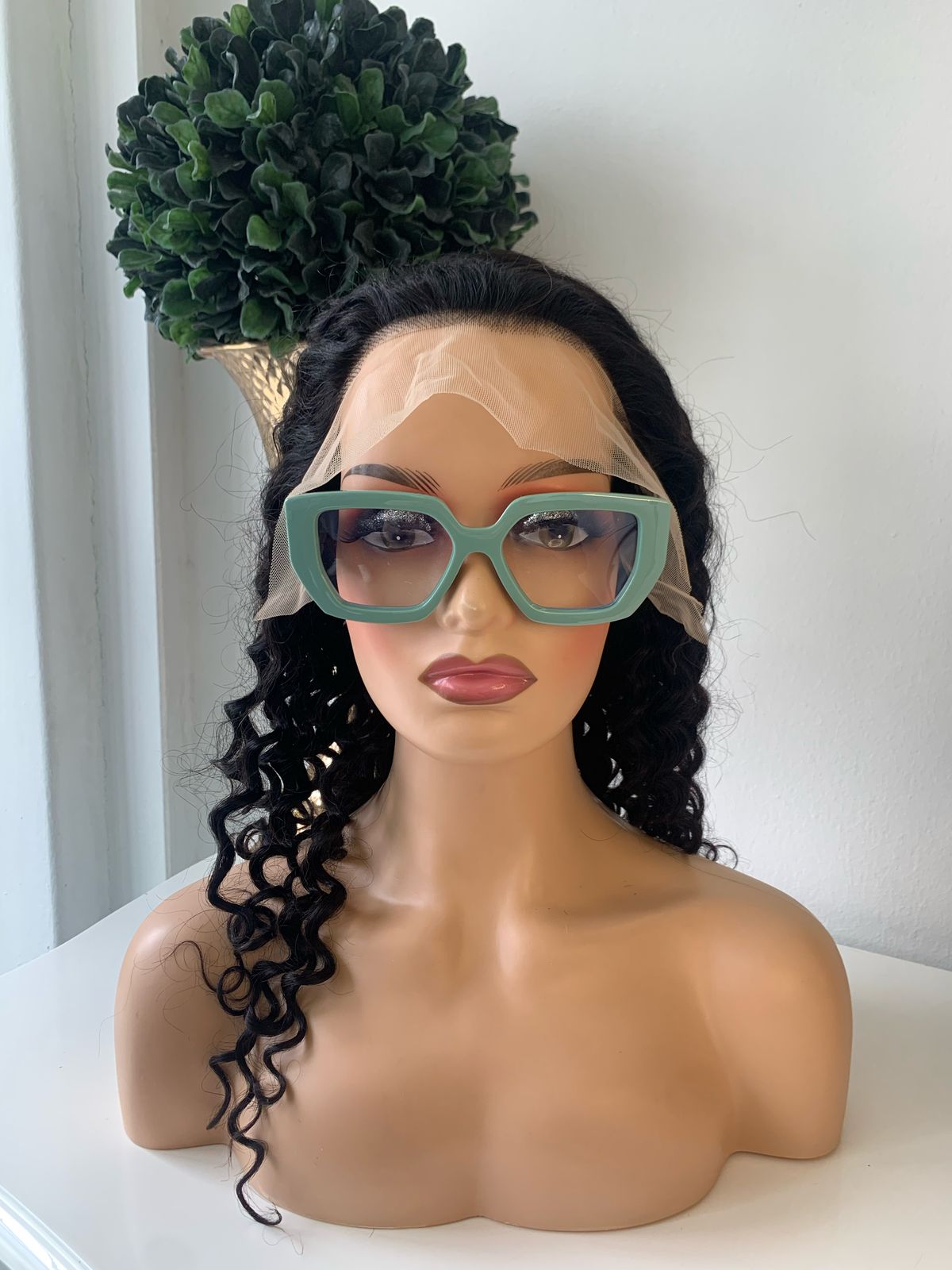 10" Black Deep Curl wig