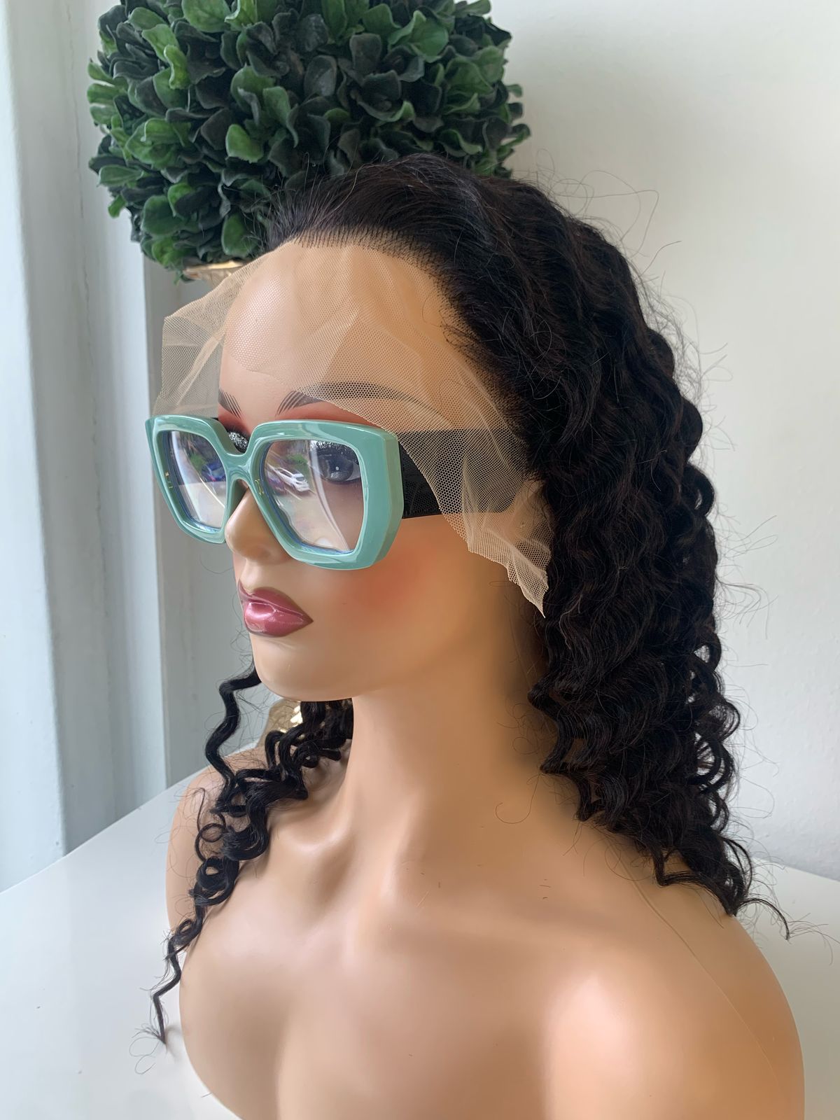 10" Black Deep Curl wig