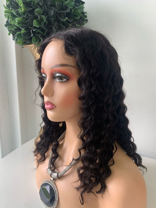 18" Glueless Deep Wave Curly Wig