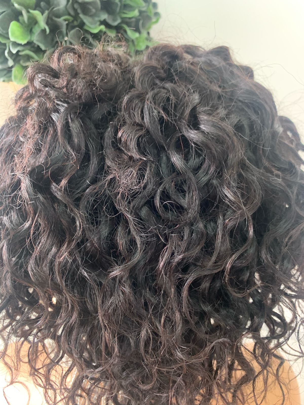 10" Black Water Wave Curl Wig