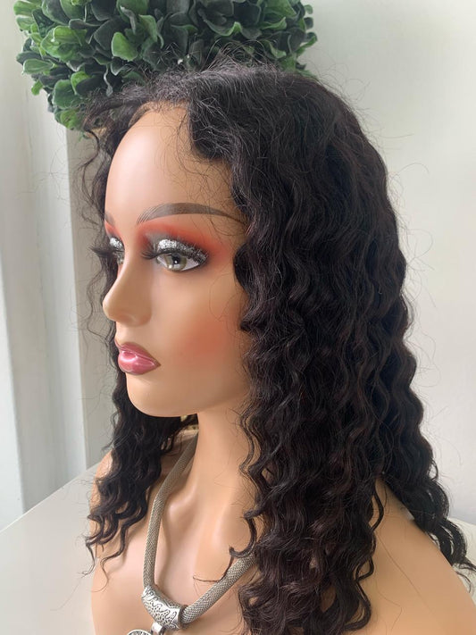 22" Black Water Wave DD Wig