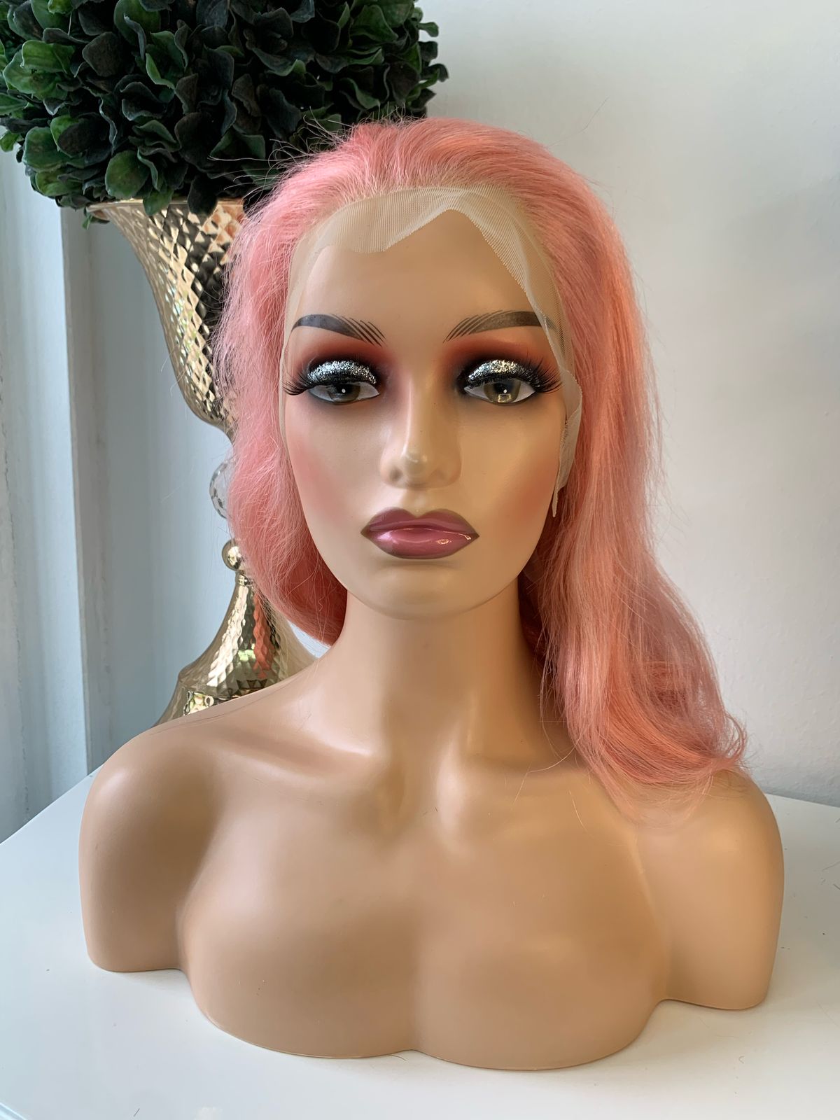 10" Pink Full Frontal Wig