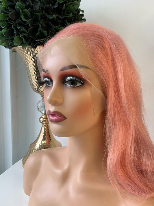 10" Pink Full Frontal Wig