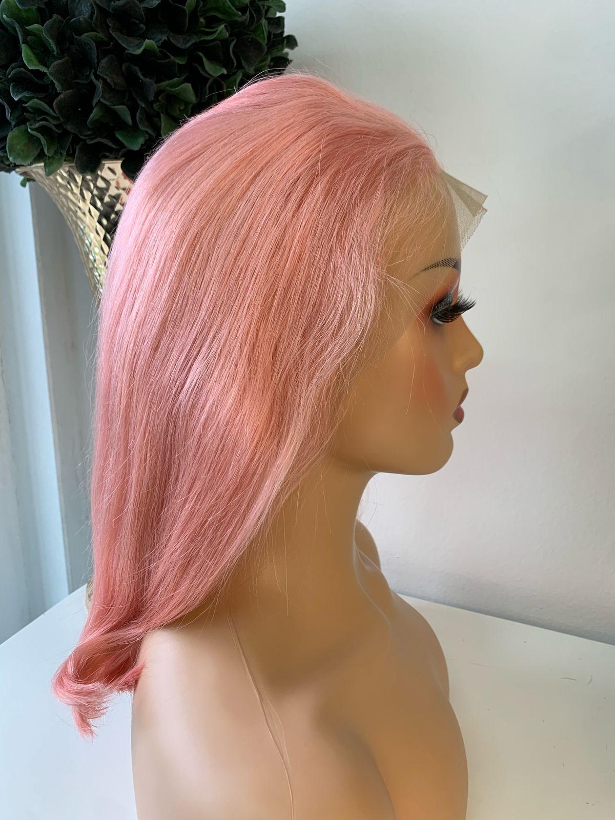 10" Pink Full Frontal Wig